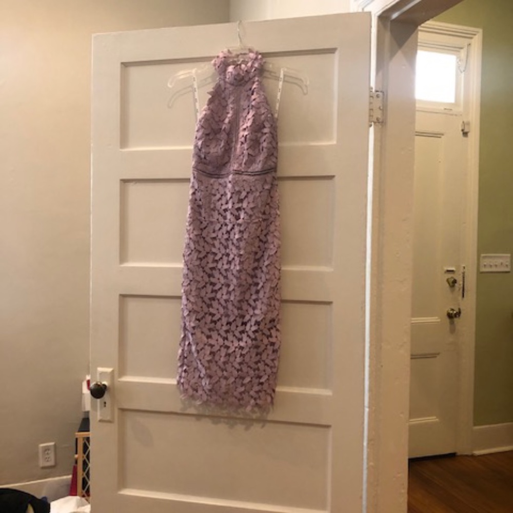 Bardot Gemma Lace Halter Dress